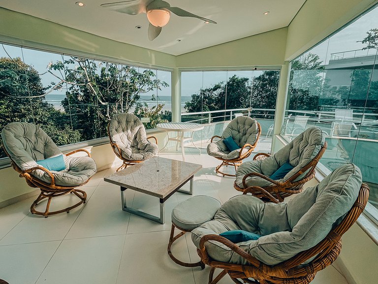 Casa 5524 - Pé na areia, 6 suítes + Serviços