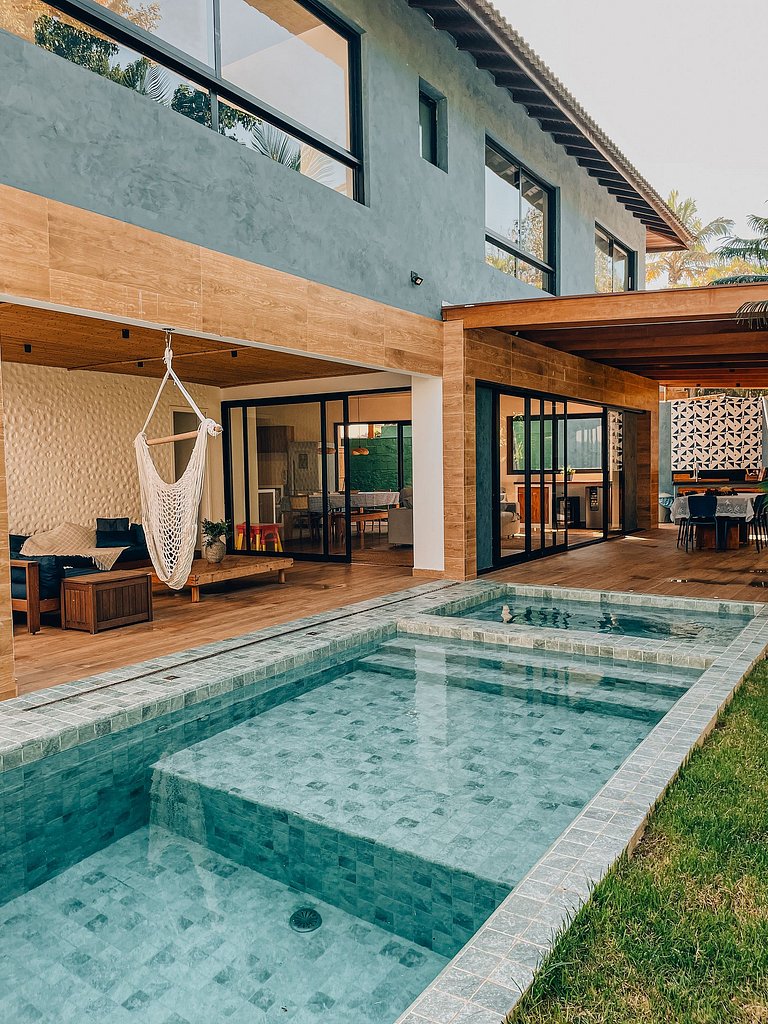 Casa 4224 - Pé na areia, 16 pessoas com piscina e jacuzzi