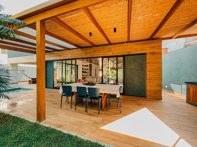 Casa 4224 - Pé na areia, 16 pessoas com piscina e jacuzzi
