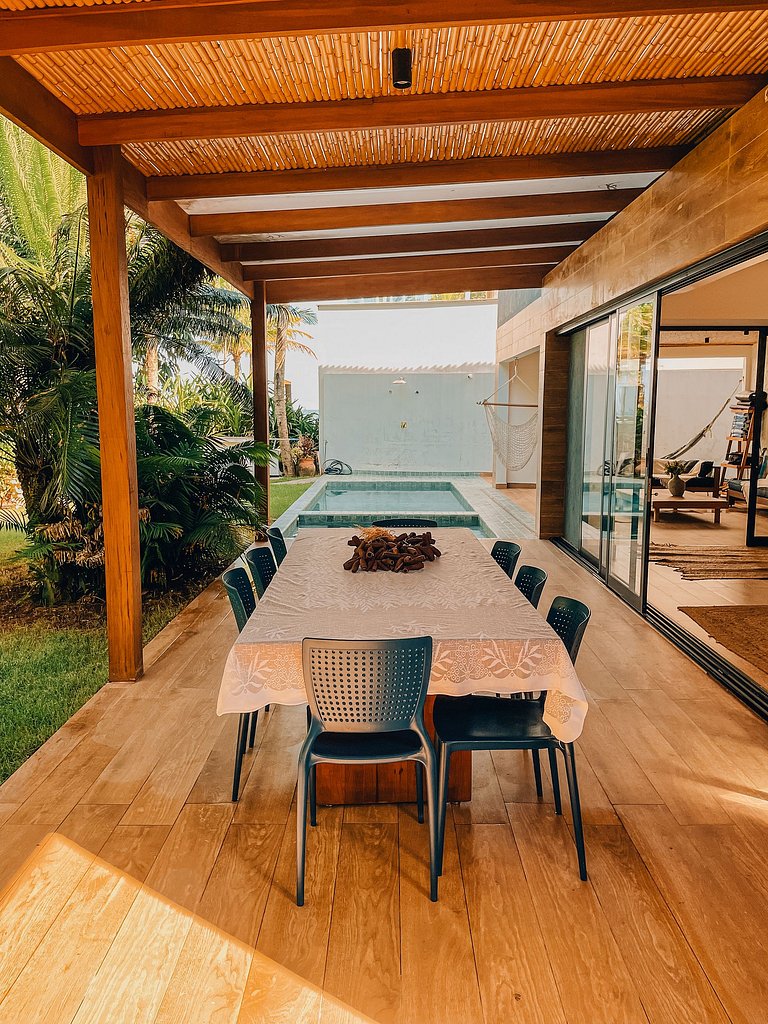 Casa 4224 - Pé na areia, 16 pessoas com piscina e jacuzzi