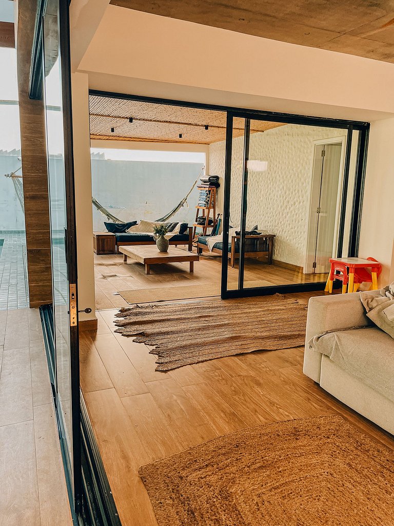 Casa 4224 - Pé na areia, 16 pessoas com piscina e jacuzzi