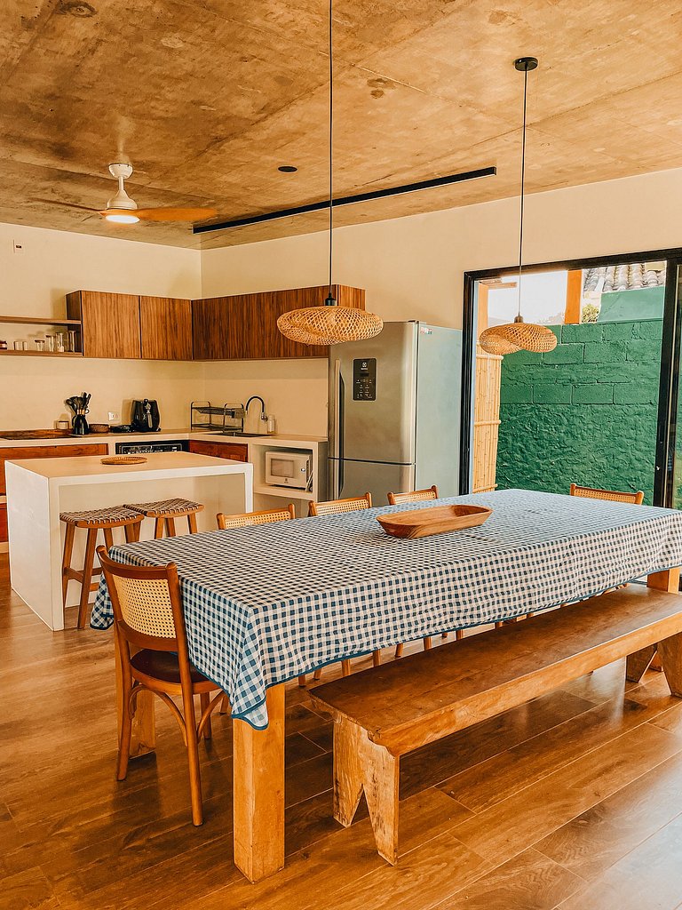 Casa 4224 - Pé na areia, 16 pessoas com piscina e jacuzzi
