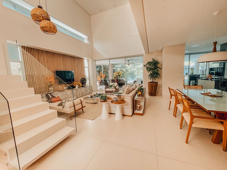 Casa 6225 - 5 suítes, piscina, sauna e translado para praia