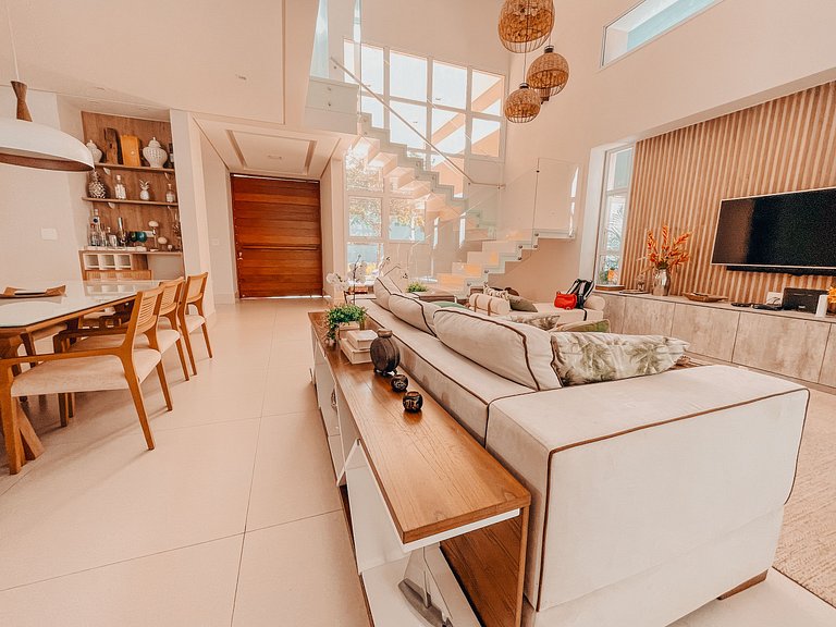 Casa 6225 - 5 suítes, piscina, sauna e translado para praia