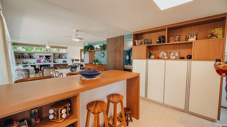 Casa 9524 - Pé na Areia e Vista para o Mar – Condomínio Pont