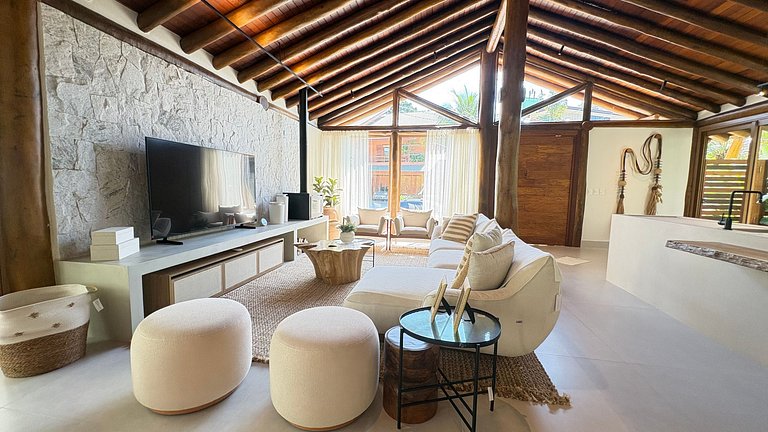 Casa 2526 - Piscina orgânica aquecida e 5 suítes na Riviera