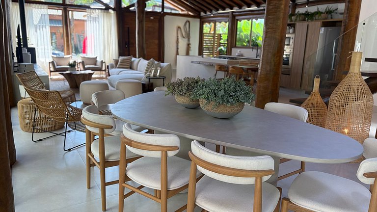 Casa 2526 - Piscina orgânica aquecida e 5 suítes na Riviera