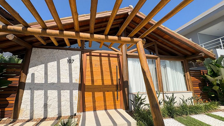 Casa 2526 - Piscina orgânica aquecida e 5 suítes na Riviera