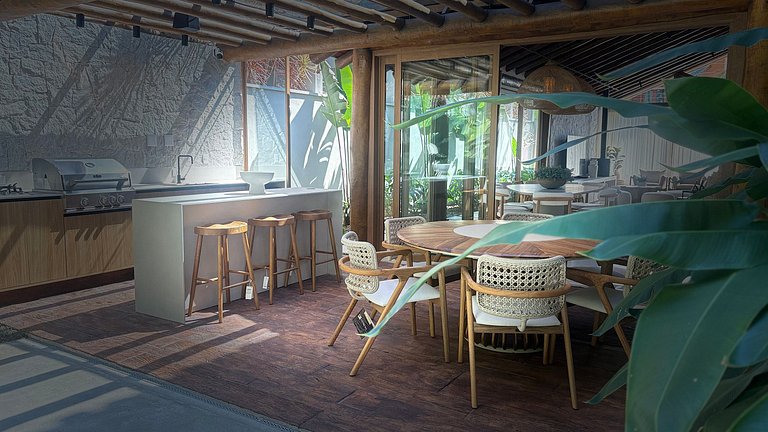 Casa 2526 - Piscina orgânica aquecida e 5 suítes na Riviera