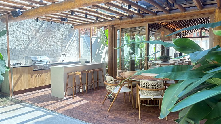 Casa 2526 - Piscina orgânica aquecida e 5 suítes na Riviera