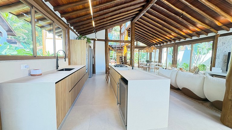 Casa 2526 - Piscina orgânica aquecida e 5 suítes na Riviera